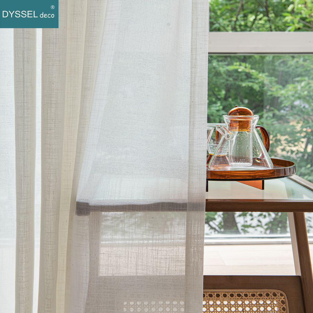 Linen Curtain Eyelet - Cortinas modernas de lino blanco, estilo