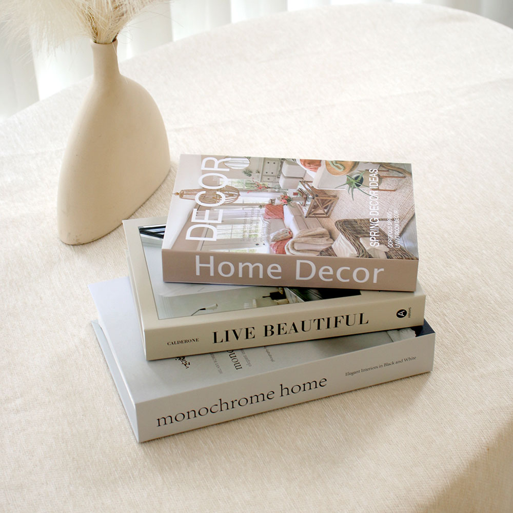 Interior Design Book - Juego de 3 Libros Decorativos de