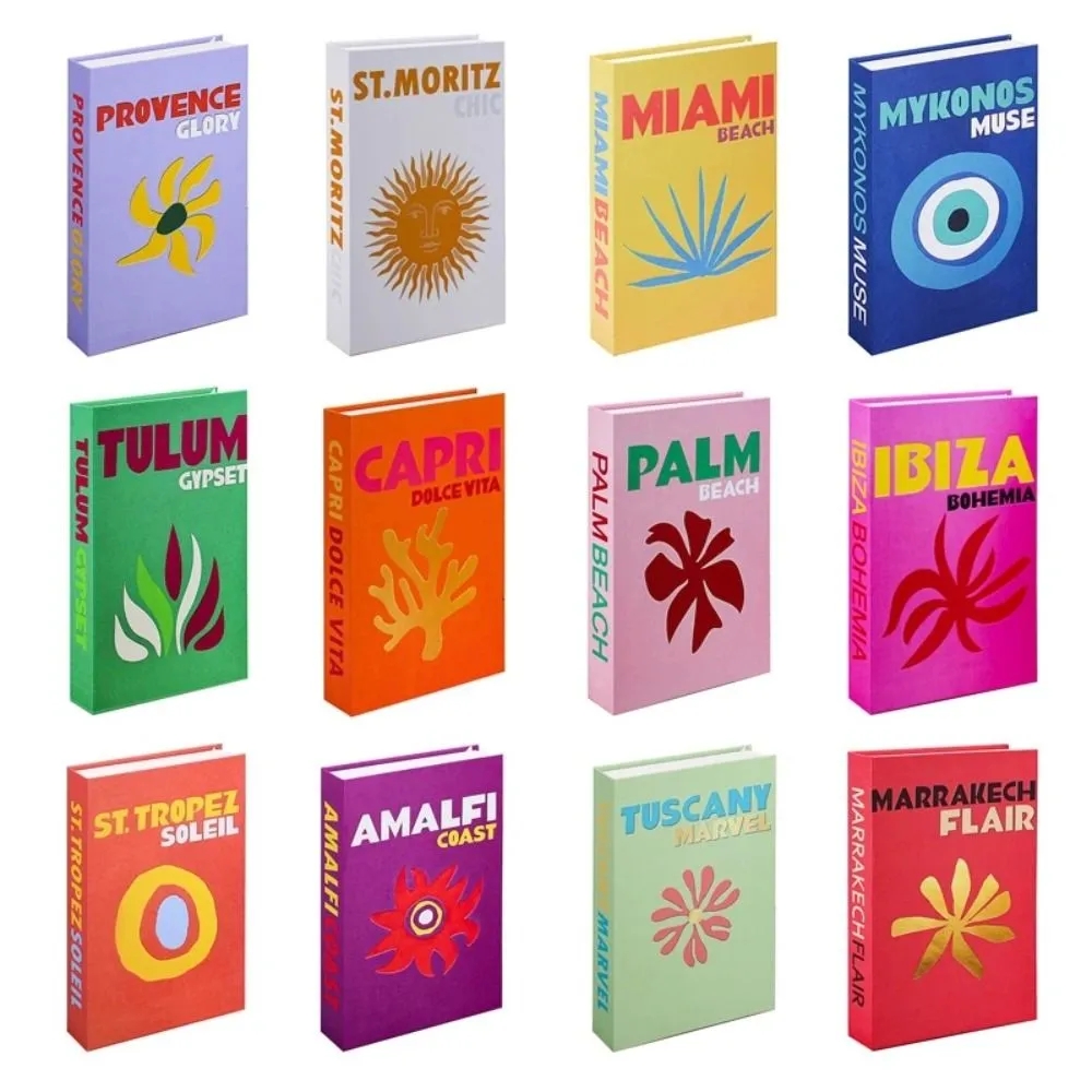 Interior Design Book - Libros falsos de estilo navideño, libros