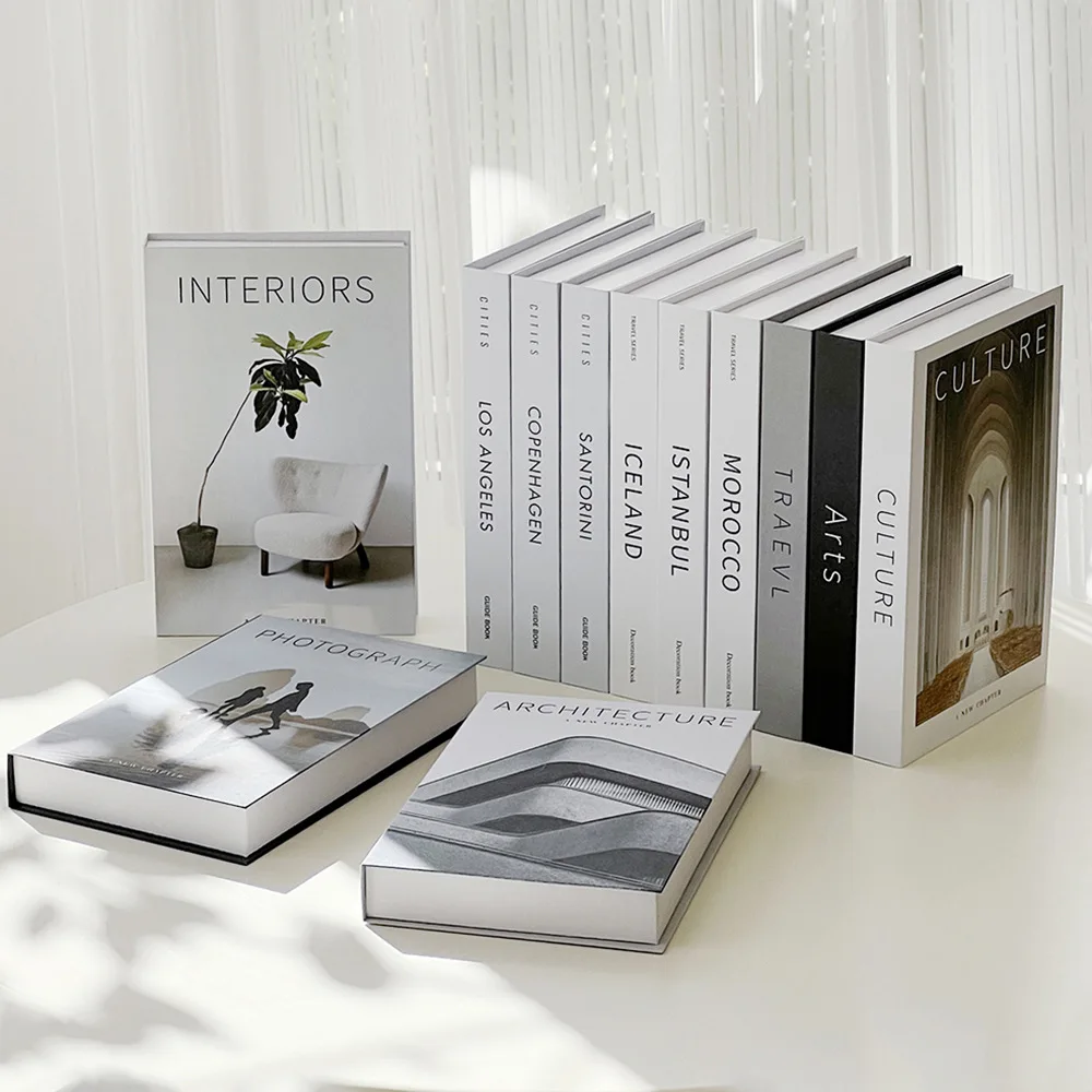 Interior Design Book - Accesorios de libros falsos decorativos modernos