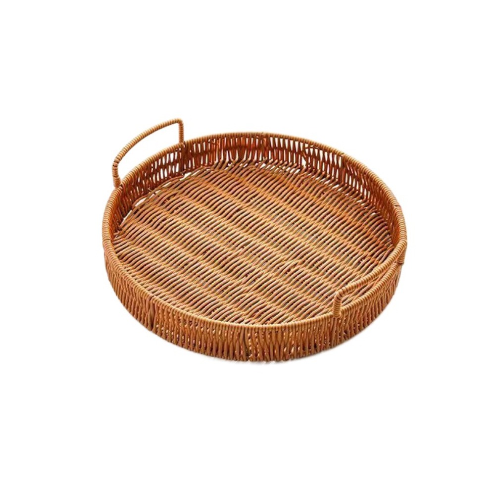 Rattan Tray Handle - Cesta de Almacenamiento de Gran Capacidad,