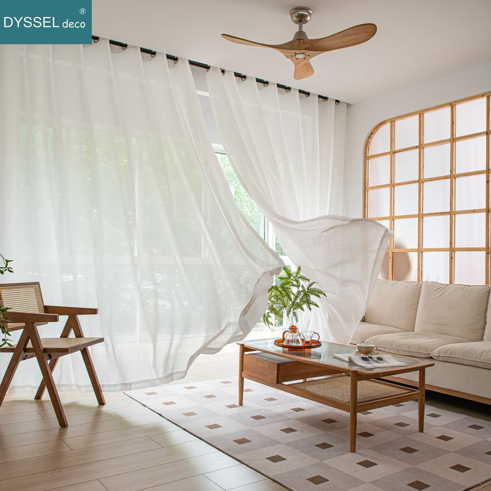 Cortinas modernas de lino blan - Linen Curtain Eyelet reseña y precio